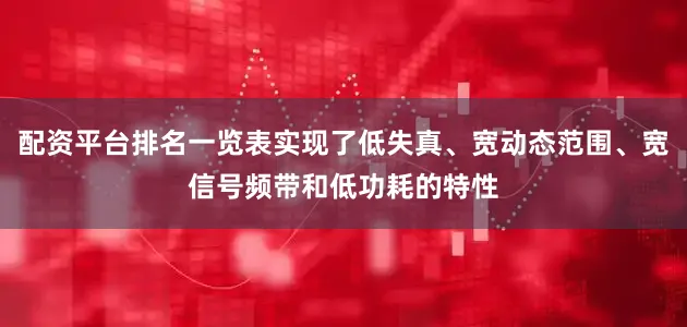 配资平台排名一览表实现了低失真、宽动态范围、宽信号频带和低功耗的特性